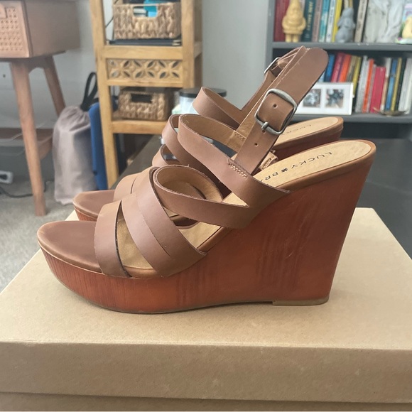 Lucky Brand Camel Colored Wedges - Picture 4 of 5
